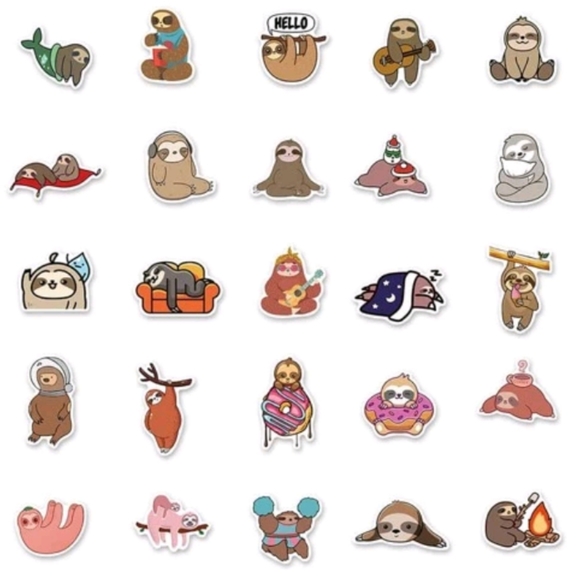 🍉5 for $25* Laptop Sloth Stickers - Picture 6 of 7